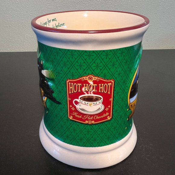 The Polar Express Ceramic Christmas Mug 3D Embossed Train BELIEVE Warner Bros. - Picture 2 of 7